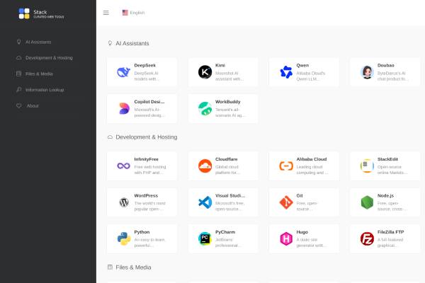 Stack — curated directory of practical tools